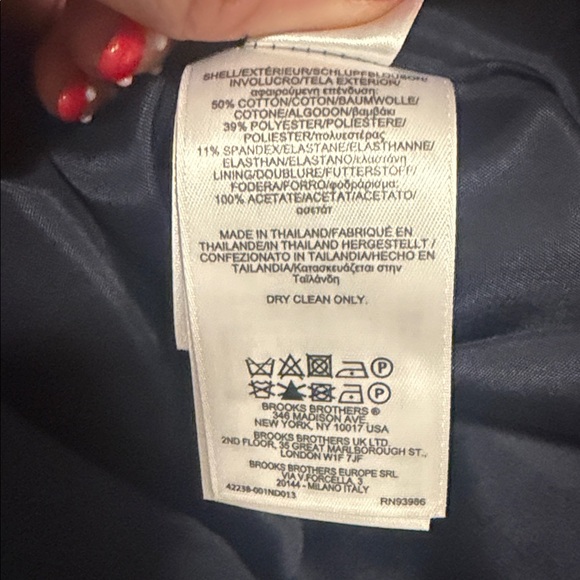 Brooks Brothers Womens Dress 10 Sheath Navy Career Sleeveless Office Knee Length - Picture 5 of 8